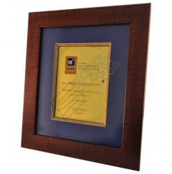 Ahşap Çerçeveli Renkli LogoluAsit İndirme Kumlama Özel Plaket