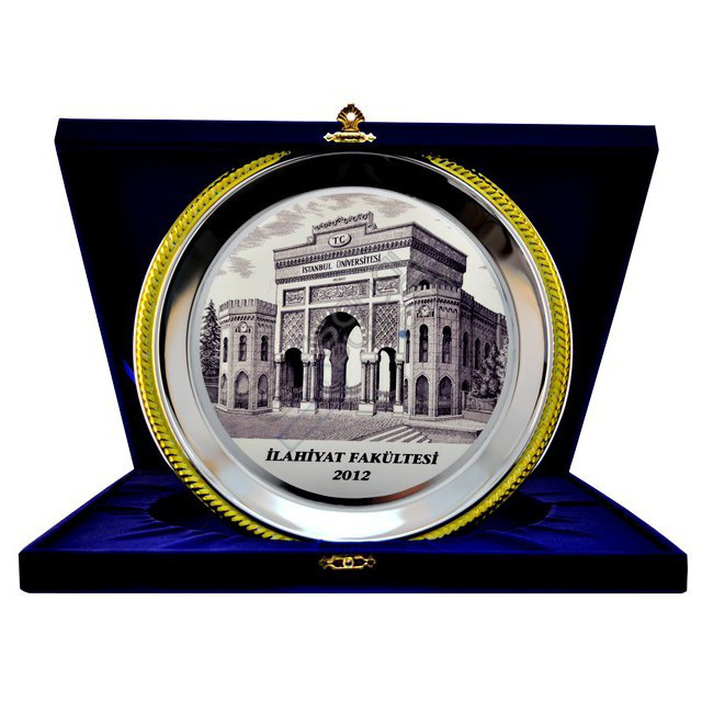 Dijital Baskı Kadife Kutulu Gümüş Tabak Plaket