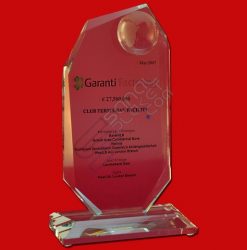 Dünya Figürlü Özel Baskılı Kristal Cam Plaket