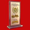 Gümüş Metal Baskılı Kristal Hizmet Anısı Plaket