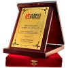 Kabartma Logolu Katlanabilir Ahşap Plaket