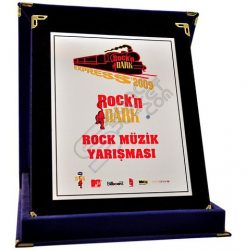 Katlanabilir Kadife Kutu Dijital Baskılı Gümüş Plaket
