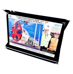 Katlanabilir Kadife Kutu Dijital Metal Baskılı Hatıra Plaketi 1