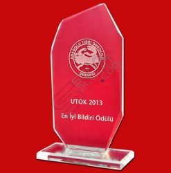 Lazer Kazıma Özel Kesim Kristal Plaket