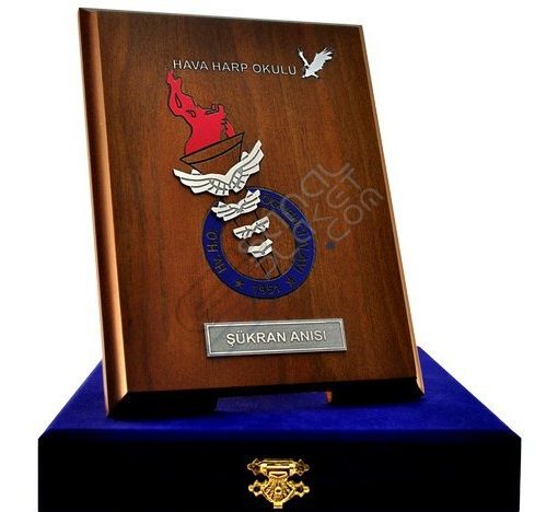 Lazer Kesim Renkli Şükran Anısı Plaket Şilt