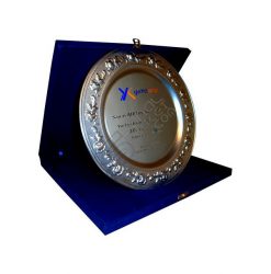 Serigrafi Baskı Logolu Asit İndirme Alpaka Gümüş Plaket