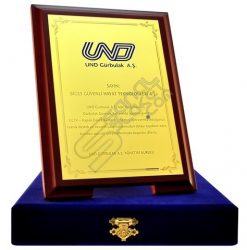 Serigrafi Baskılı Asit İndirme Kumala Ahşap Plaket Şilt