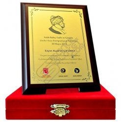 Serigrafi Baskılı Asit İndirme Kumlama Ahşap Plaket Şilt