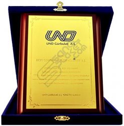 Serigrafi Baskılı Kumlama Teşekkür Plaketi