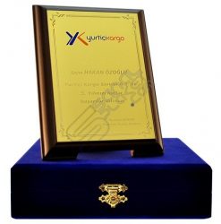 Serigrafi Baskılı Renkli Logolu Kumlama Ahşap Plaket