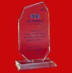 Serigrafi Baskılı Özel Kesim Kristal Plaket