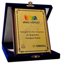 Turkcell Gönül Köprüsü Projesi Ahşap Ödül Plaketi