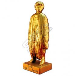 Özel Döküm Sarı Pirinç Yunus Emre Figürü Özel Plaket