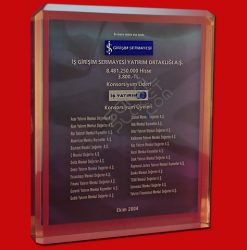 İş Girişim Akrilik Malzeme Renkli Dijital Baskılı Özel Plaket 1