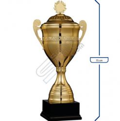 Özel İmalat Lüks Altın Sarı Turnuva Şampiyonluk Kupası 75cm